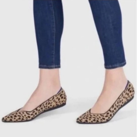 Rothy's The Point leopard flat NWOT - Picture 2 of 9
